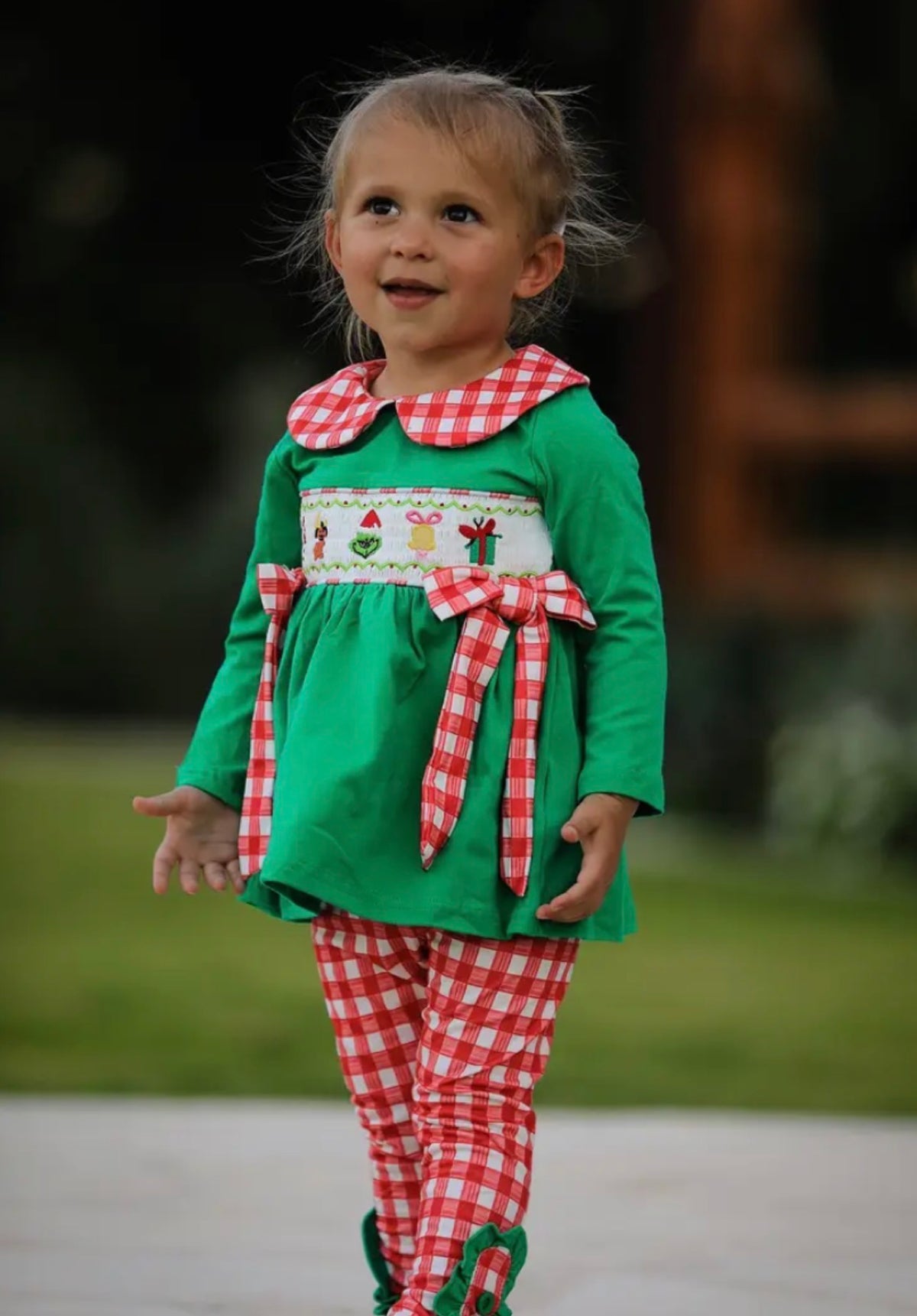 Grinch Toddler Girl Legging Set