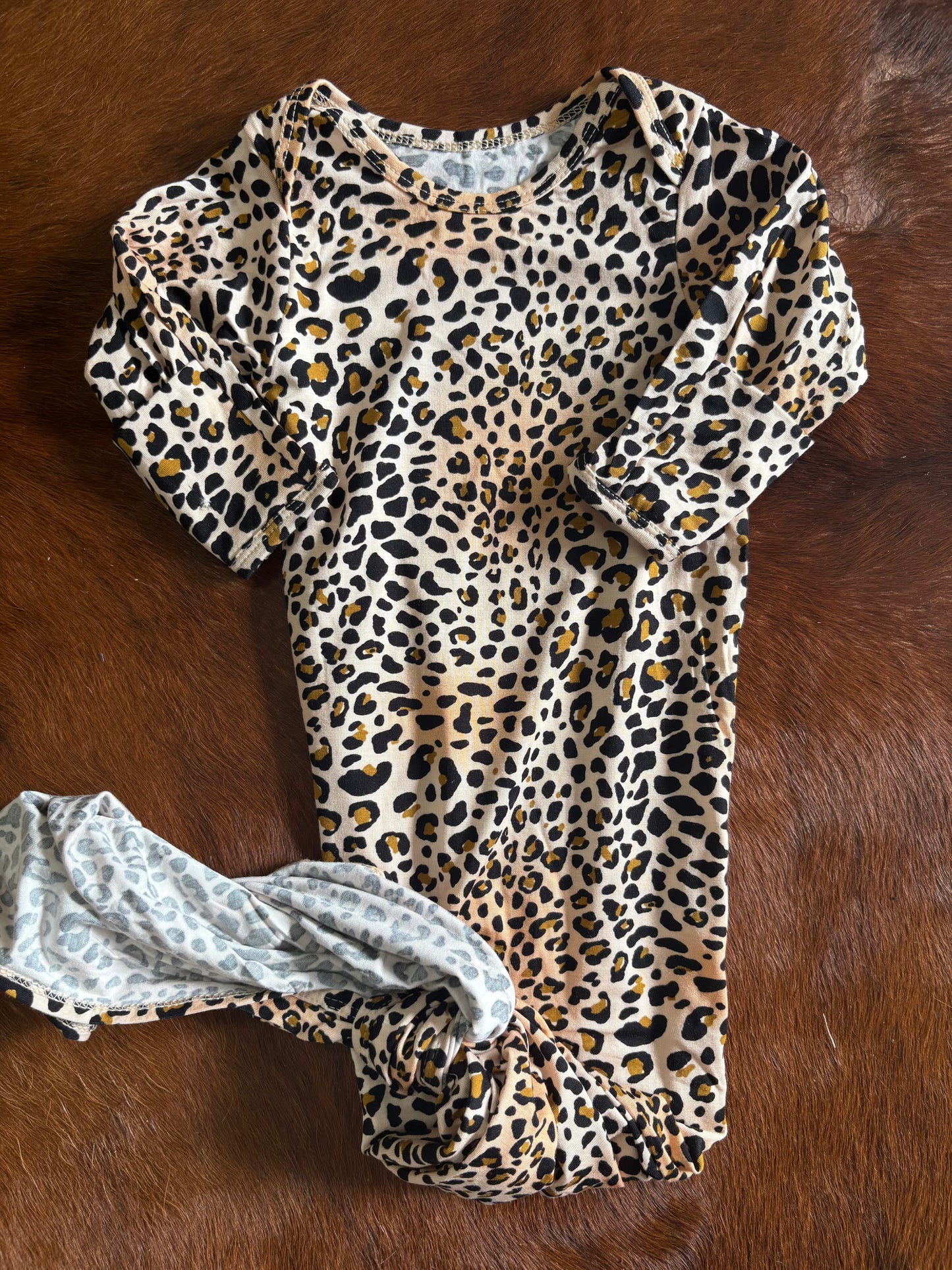 Cheetah print knotted gown