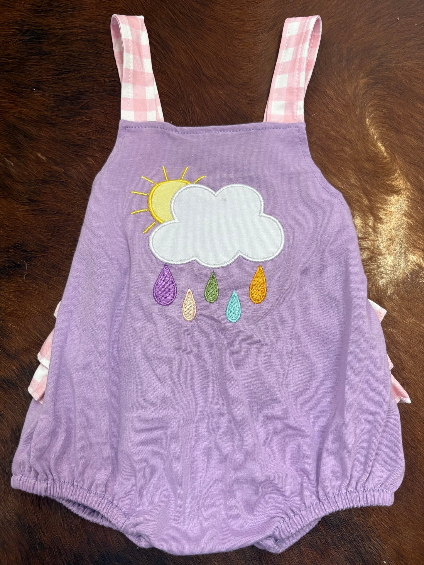 Rainy rainbow girl bubble