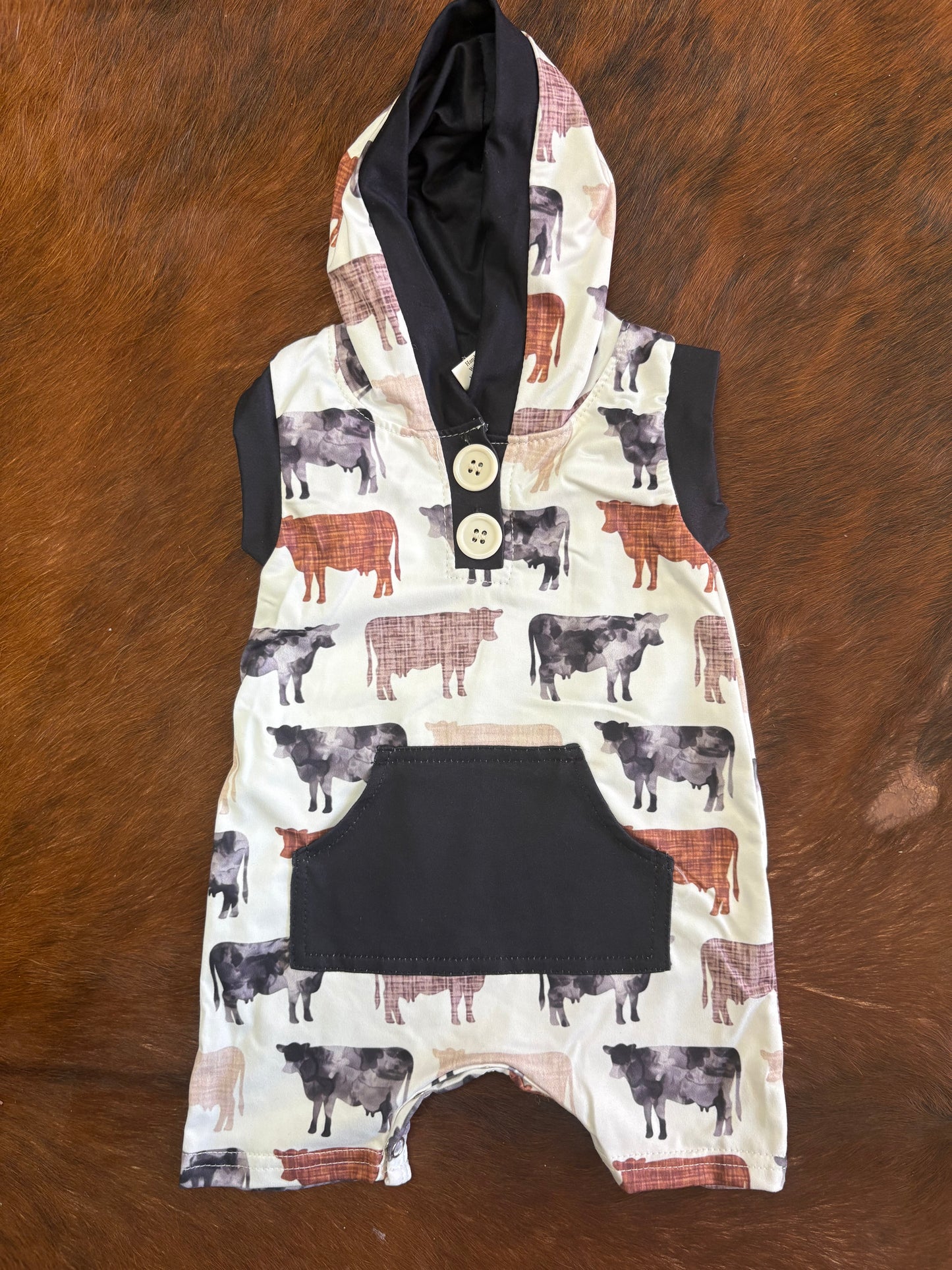 Cow boy romper