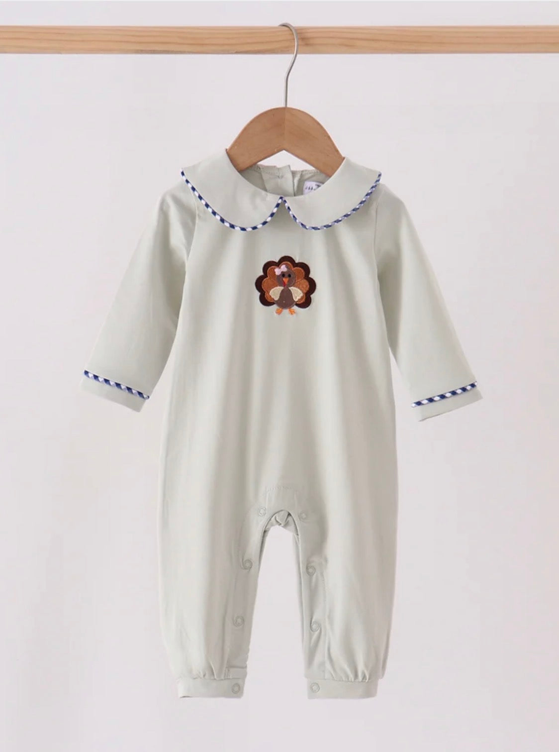 Baby girl turkey romper