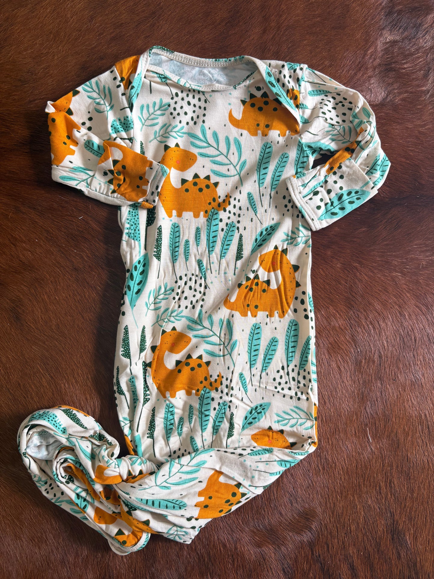 Dinosaur animal print gown