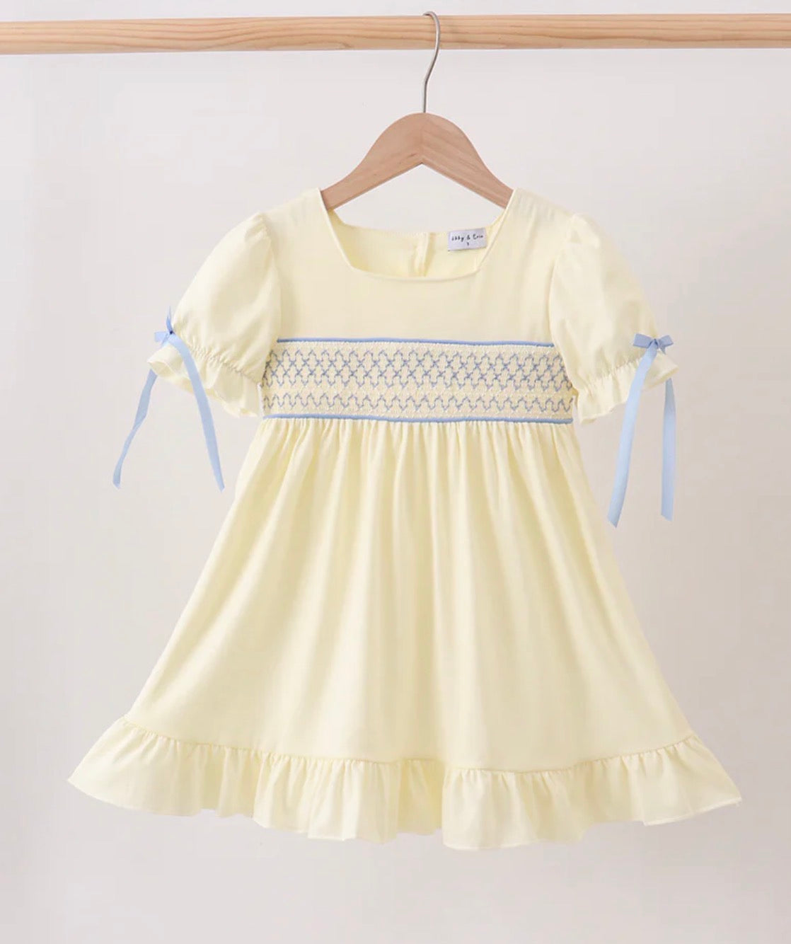 Yellow smocked dress