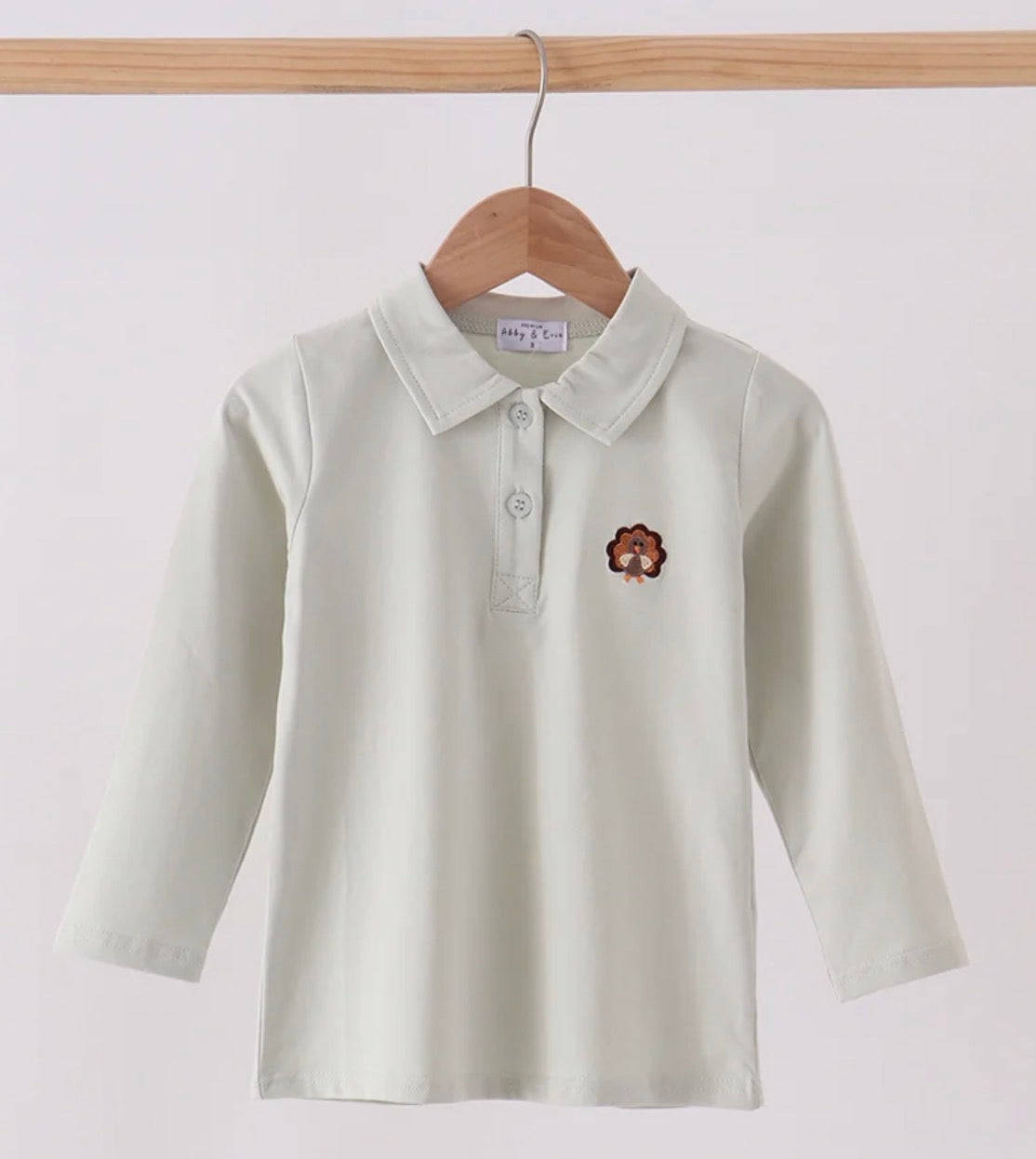 Long sleeve collared turkey shirt