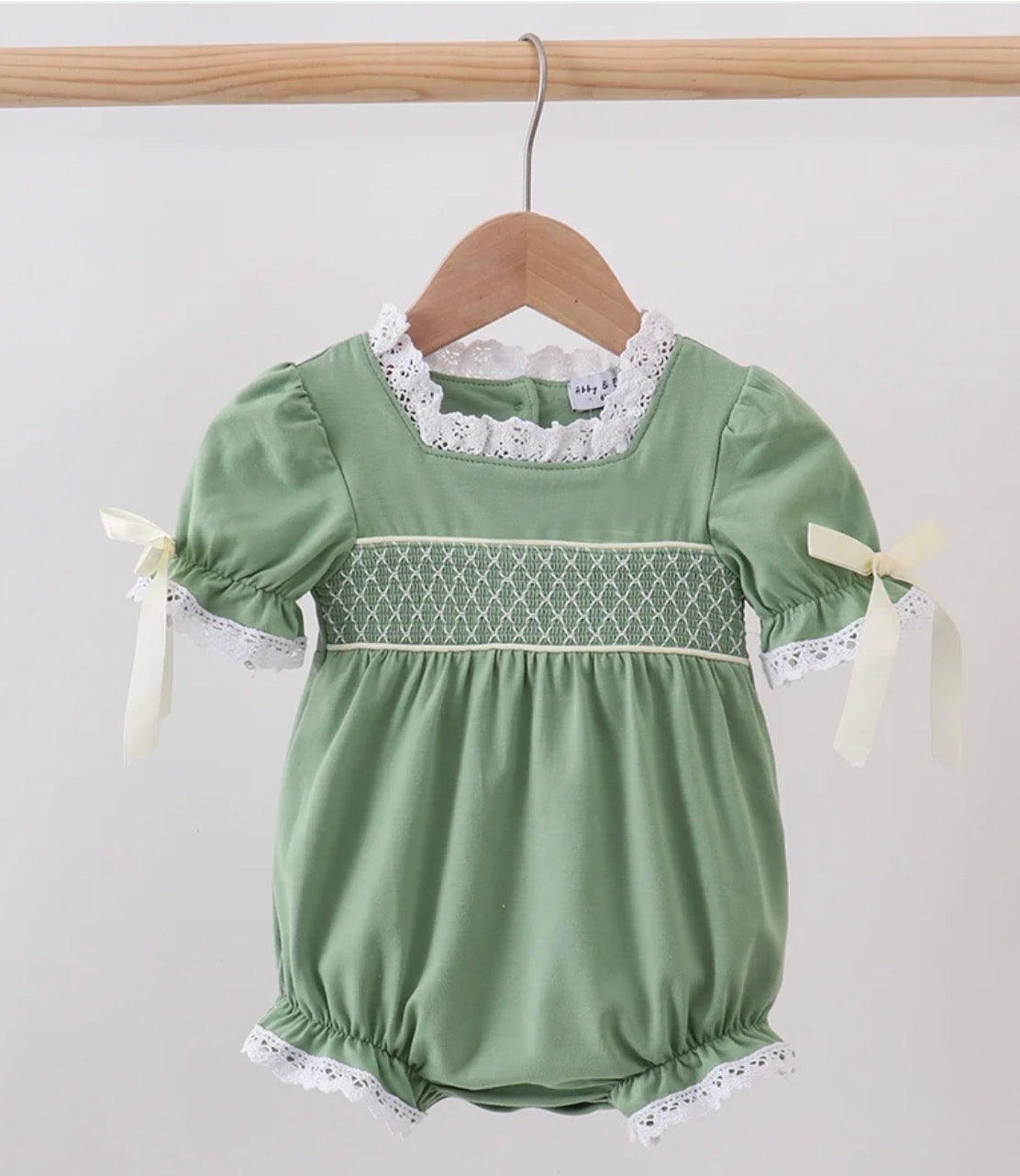 Sage green lace bubble