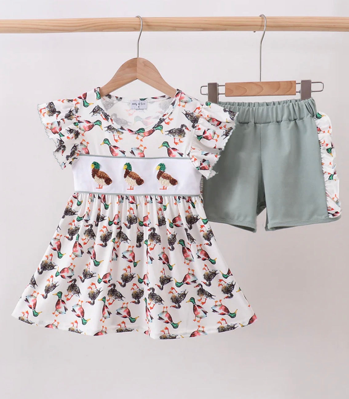 Girl Duck short set
