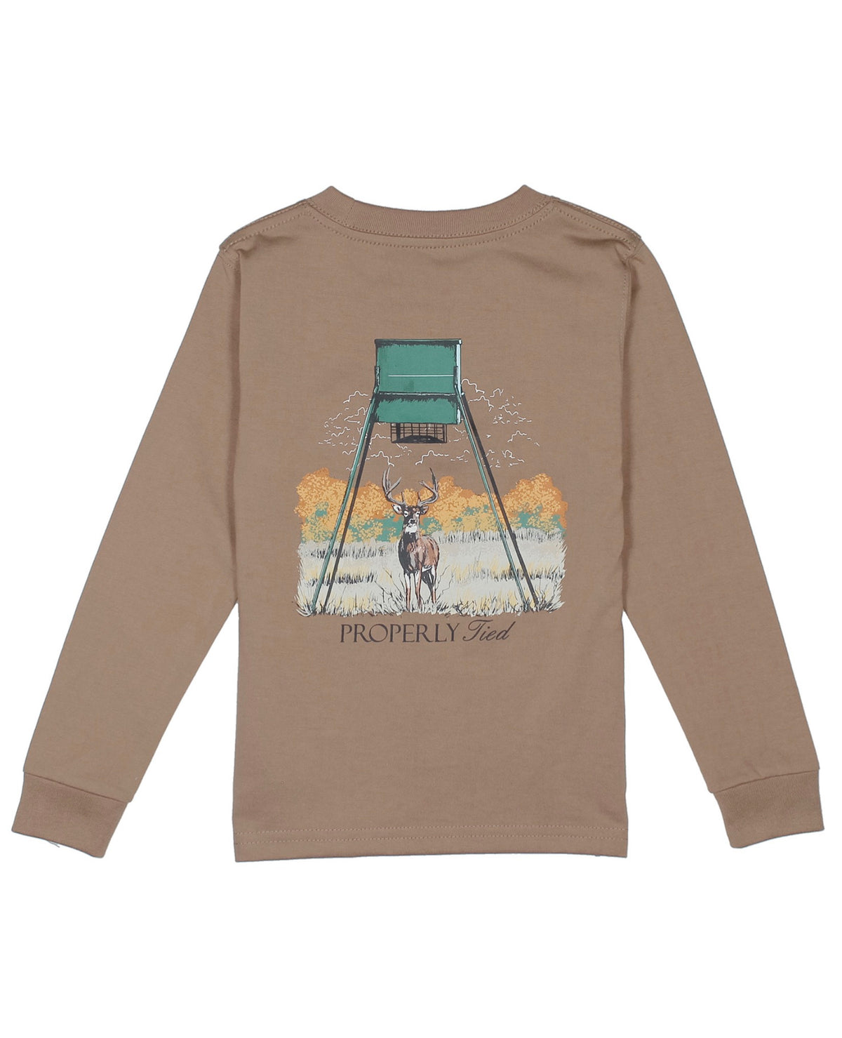 Deer long sleeve fall properly tied shirt