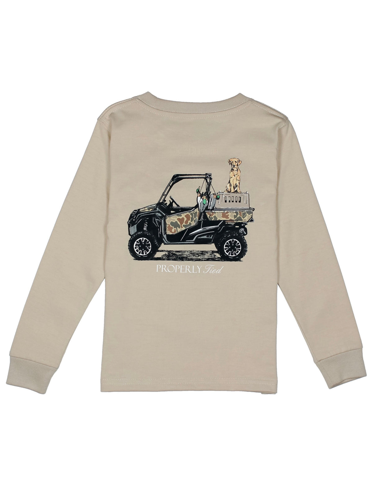 Dog and duck side by side properly tied t shirt