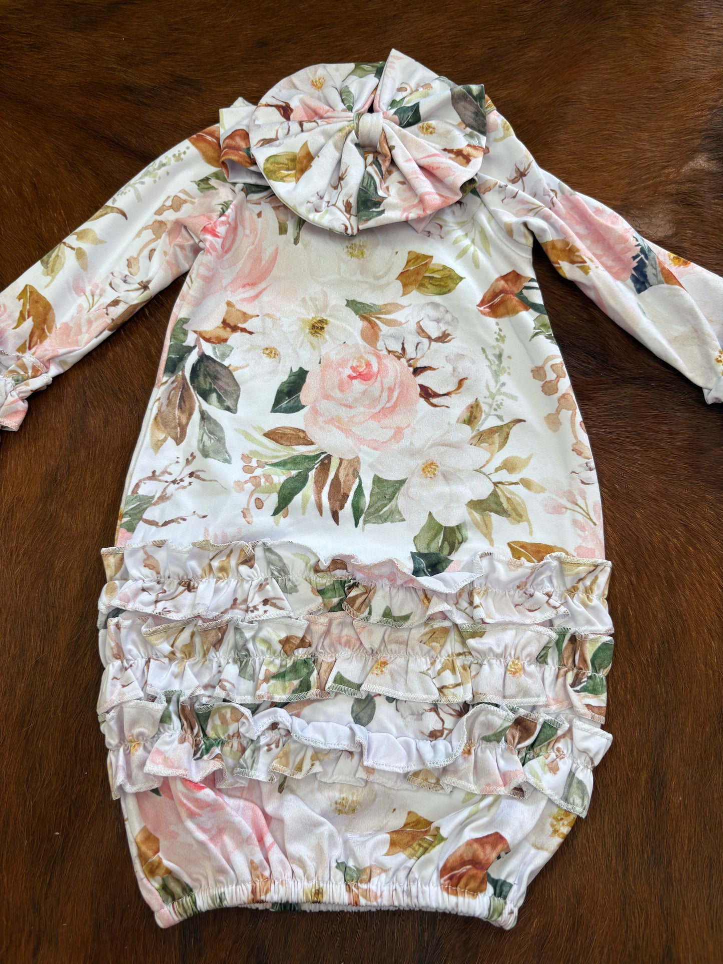 Magnolia newborn baby gown