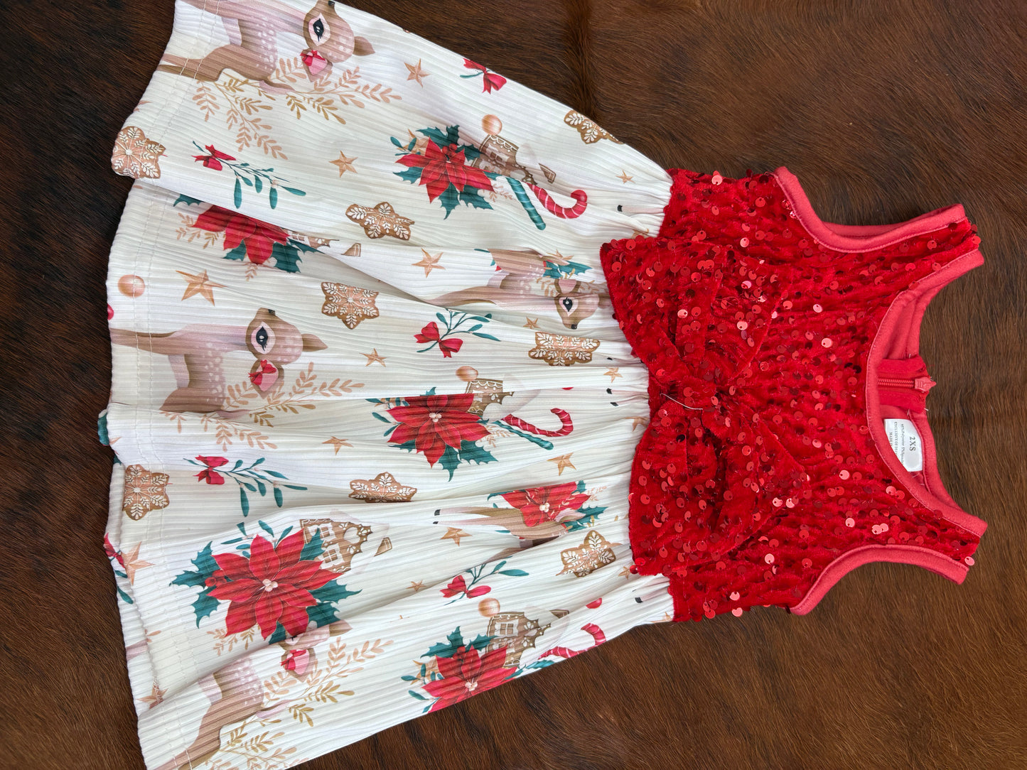 Raindeer sparkled Christmas dress
