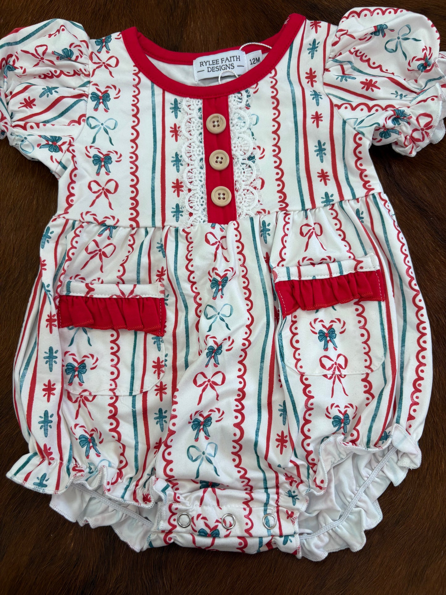 Candy candy bow striped bubble