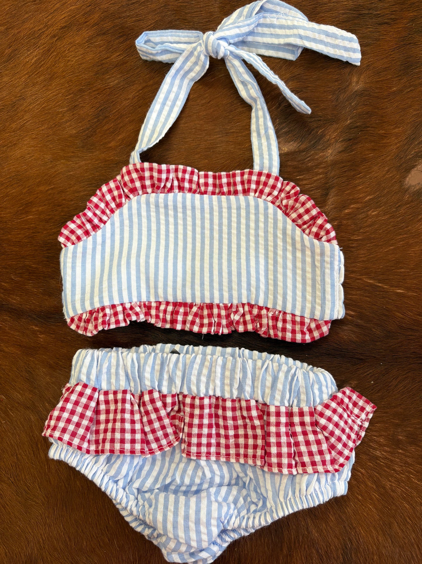 Red White & Blue Girl Bathing Suit