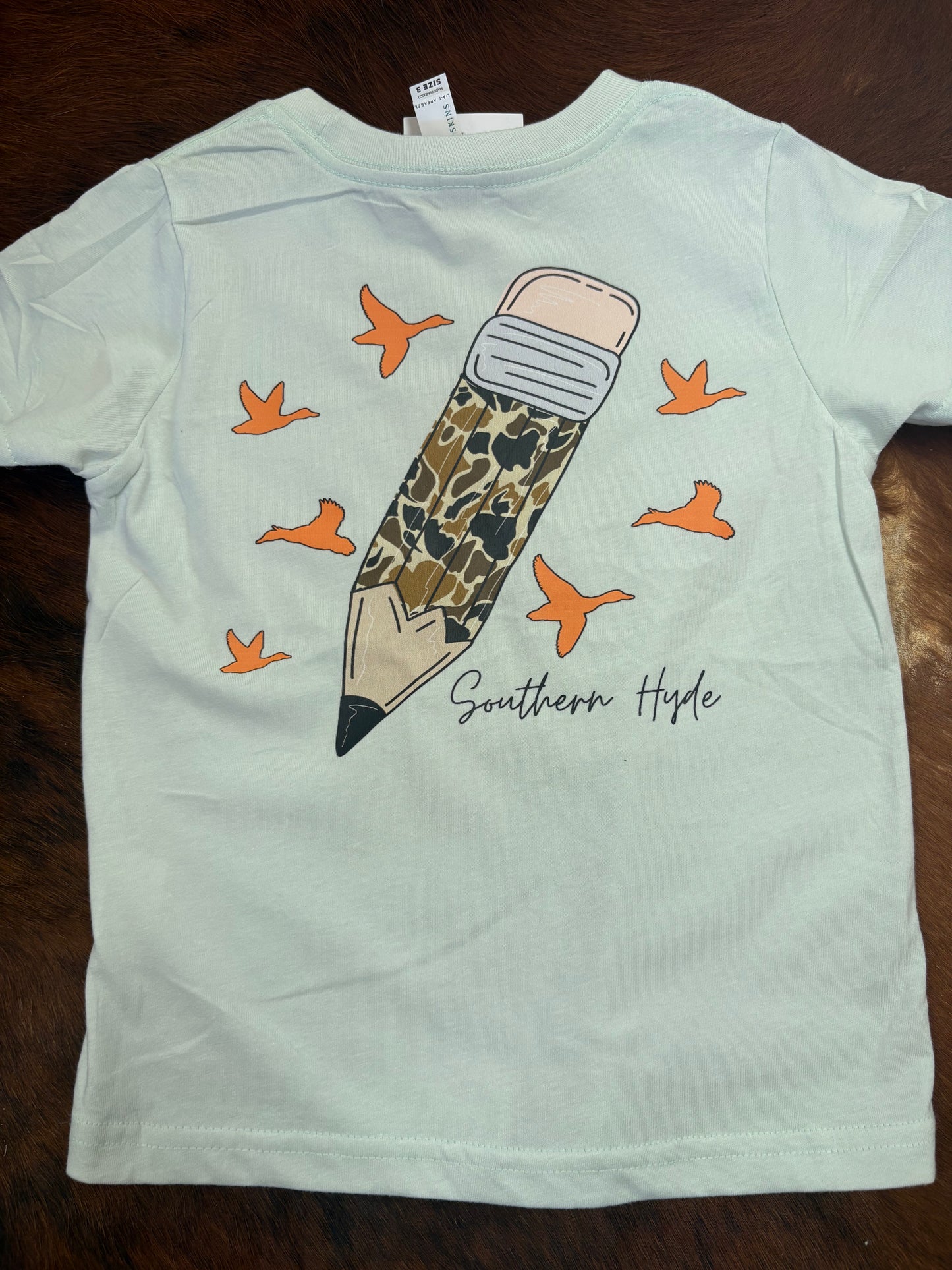 Back To School Camo Pencil Duck T Shirt