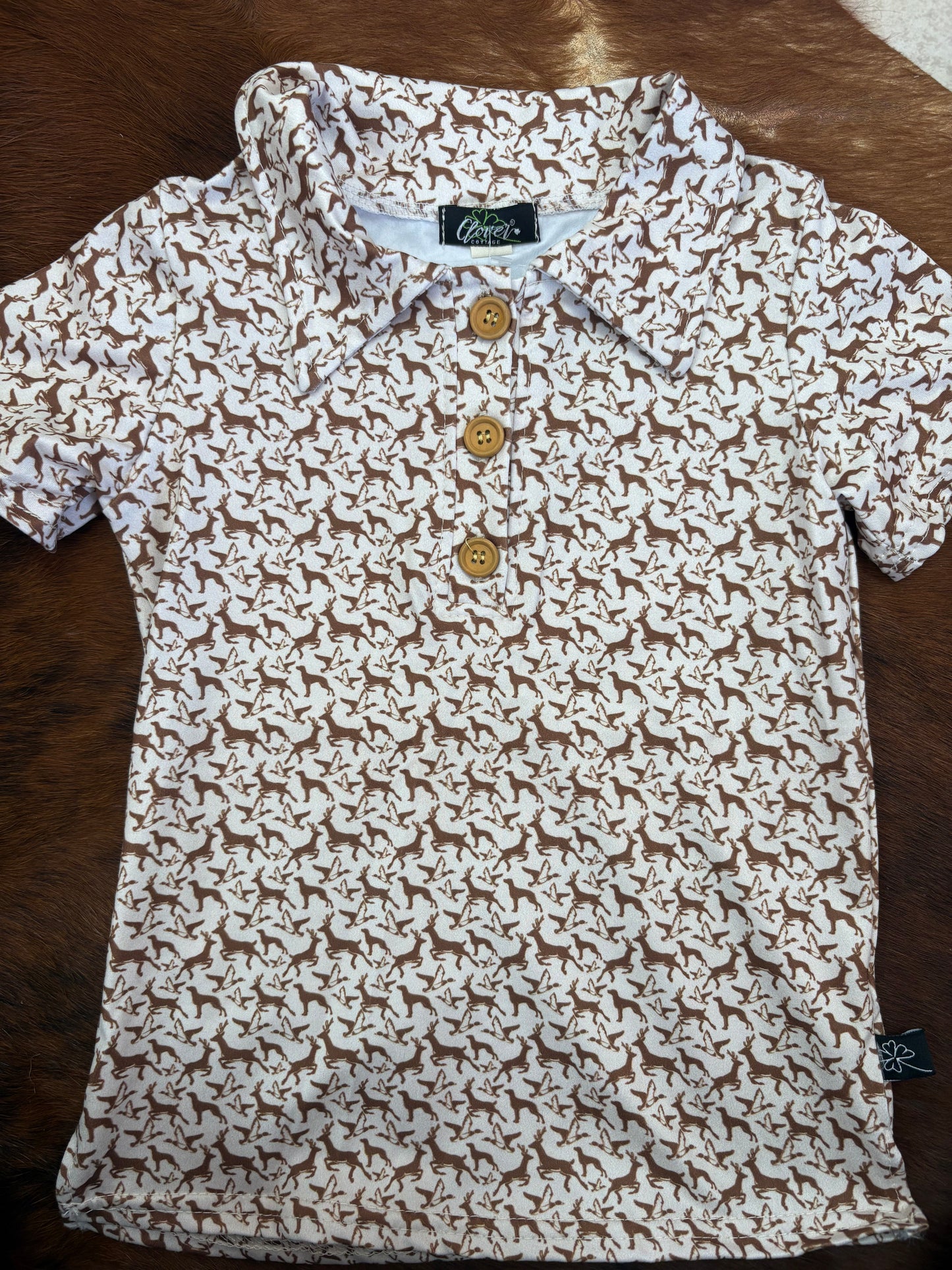 Bucks N Ducks Boy Collared Shirt