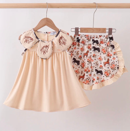 Toddler girl horse set