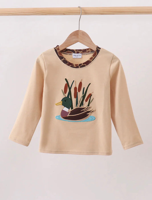 Duck embroidered longsleeve shirt