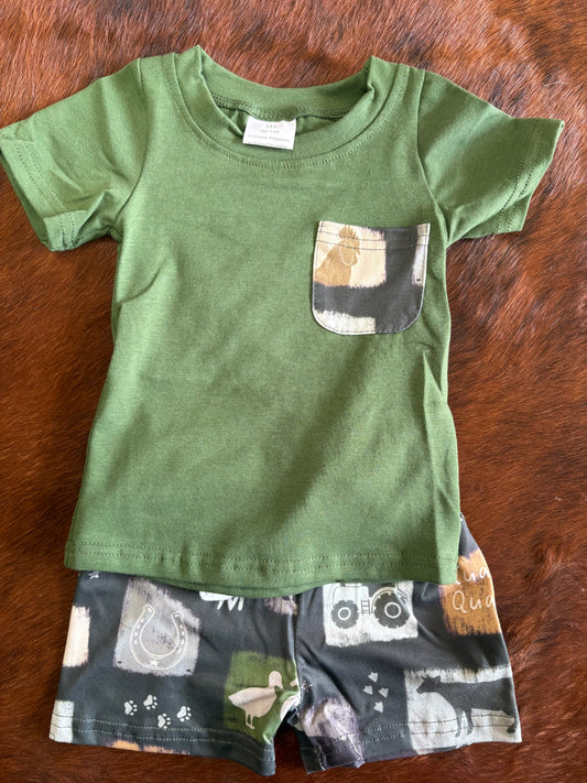 Farm boy outfit set