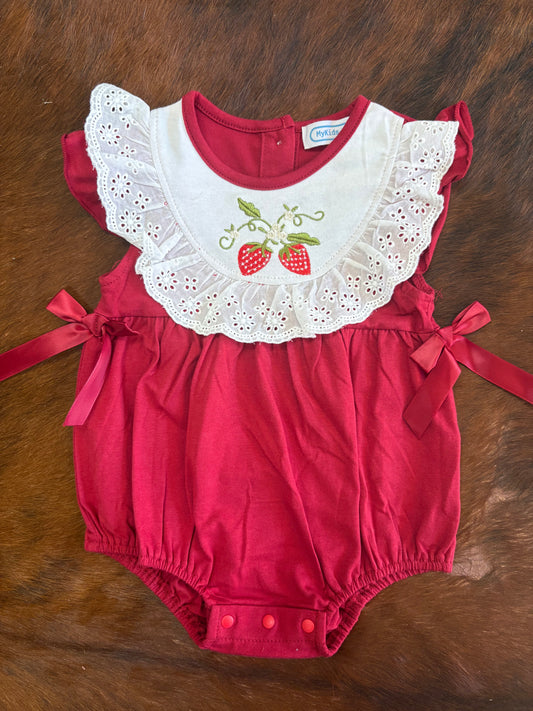 Strawberry vintage smock bubble