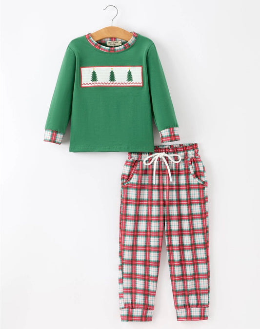 Christmas Tree Toddler Boy Pant Set
