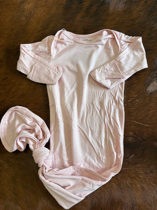 Light pink knotted gown