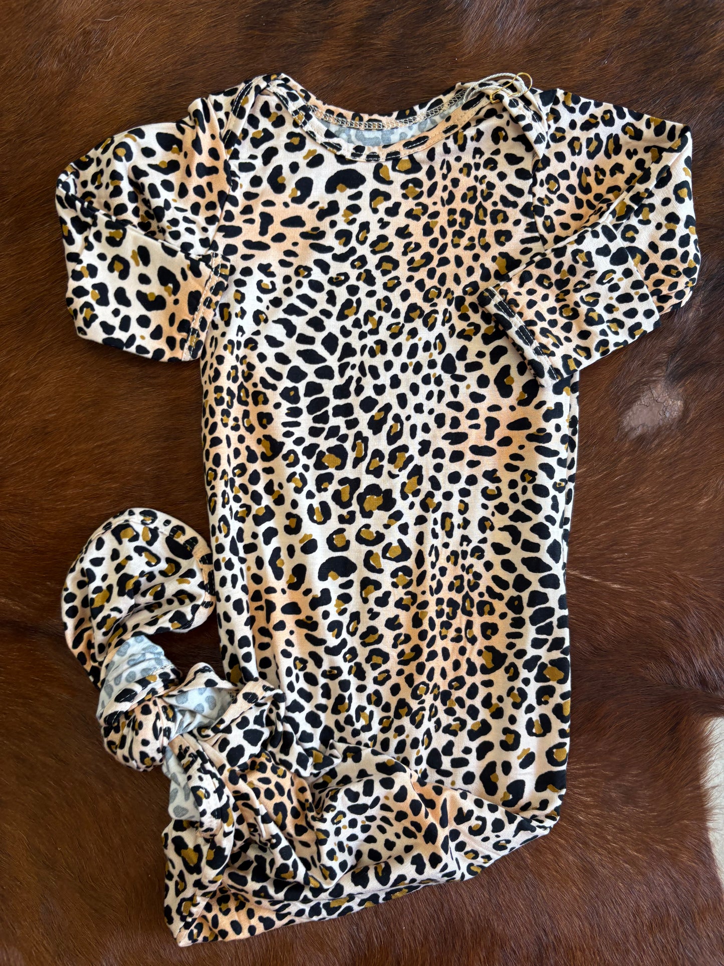 Cheetah print knotted gown
