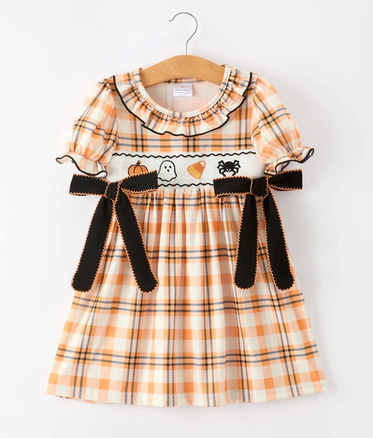 Halloween Smock Toddler Girl Dress