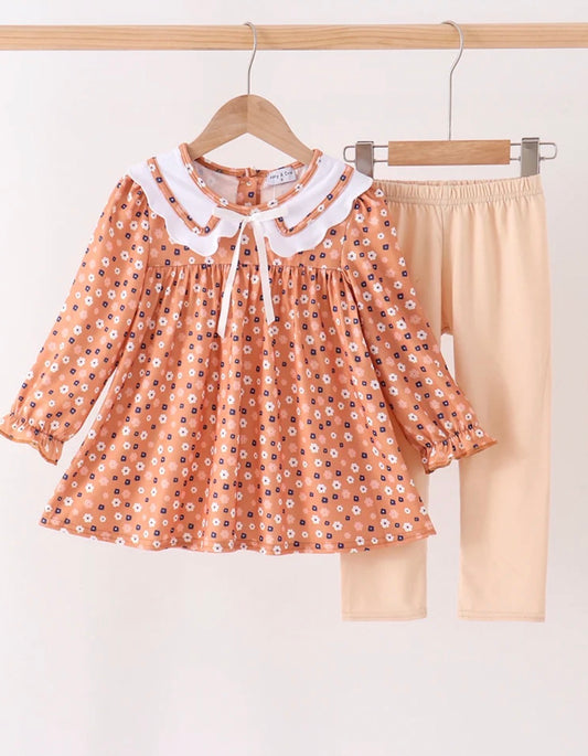 Fall floral pant set