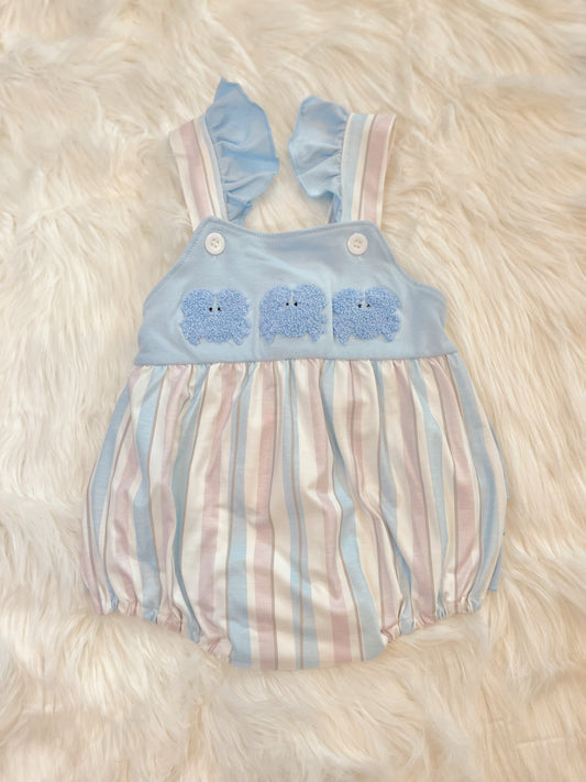 Crab French Knot Stripe Bubble