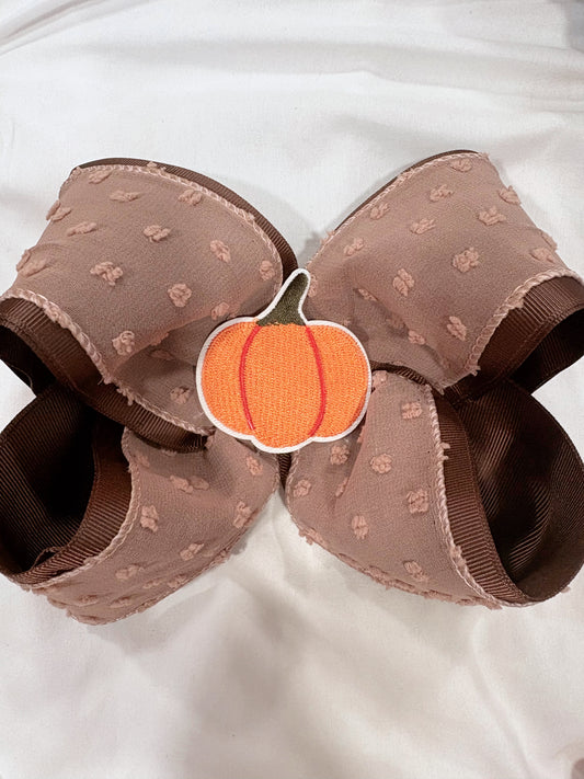 Brown pumpkin bow