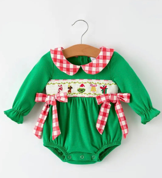 Grinch Baby Girl Bubble