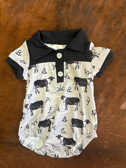 Cow brand onesie