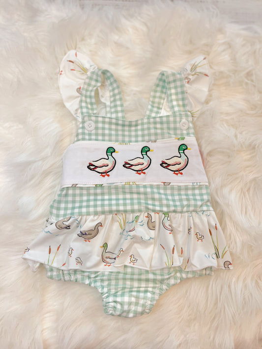 Sage Duck Girl Swimsuit