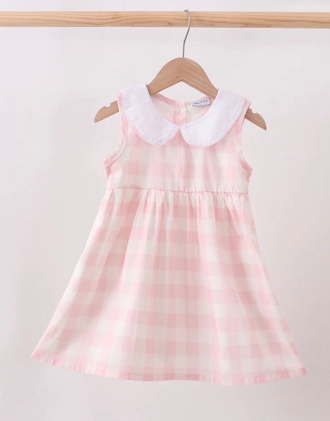 Pink gingham dress