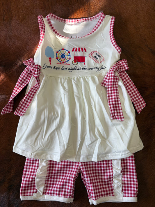 Spent 48 dollars last night at the county fair girl outfit set