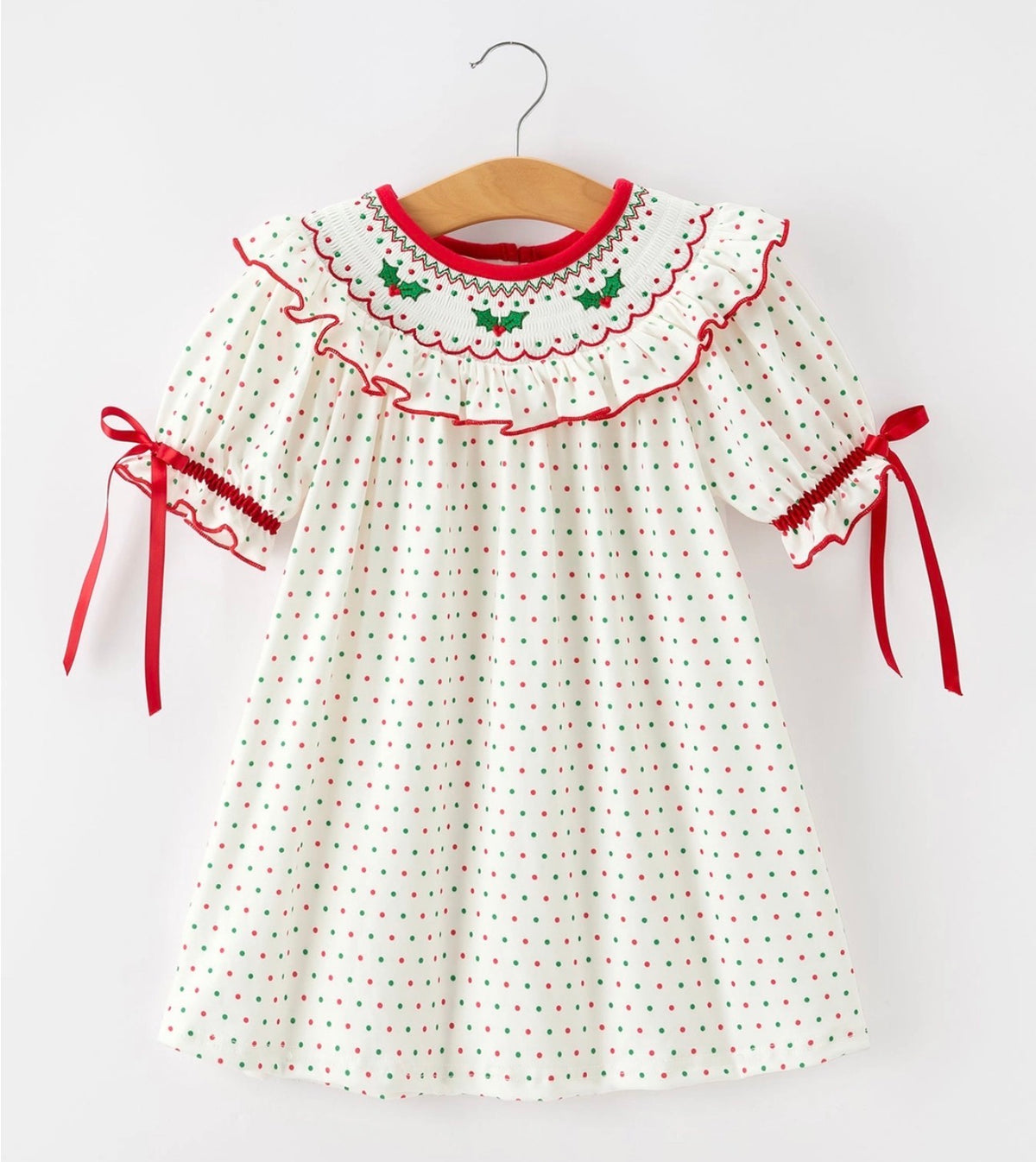 Mistle Toe Dotted Christmas Dress
