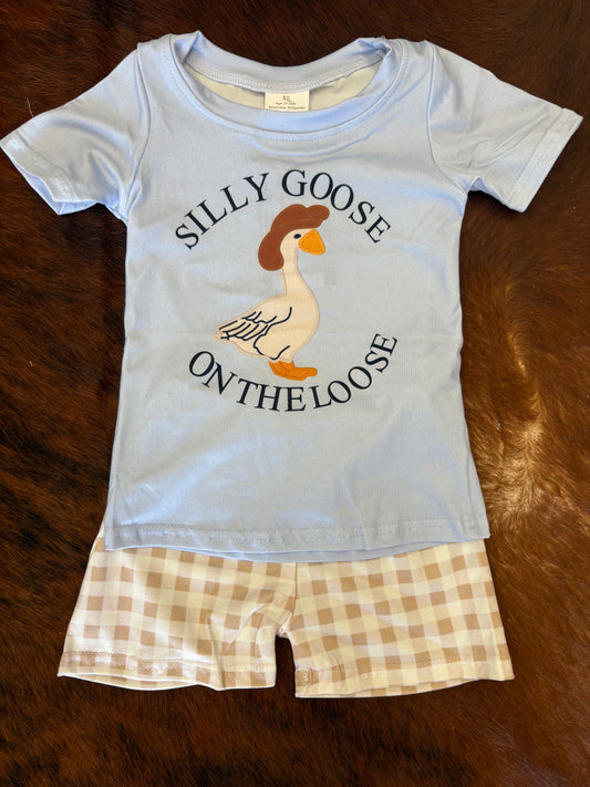 Silly goose on the loose boy outfit set