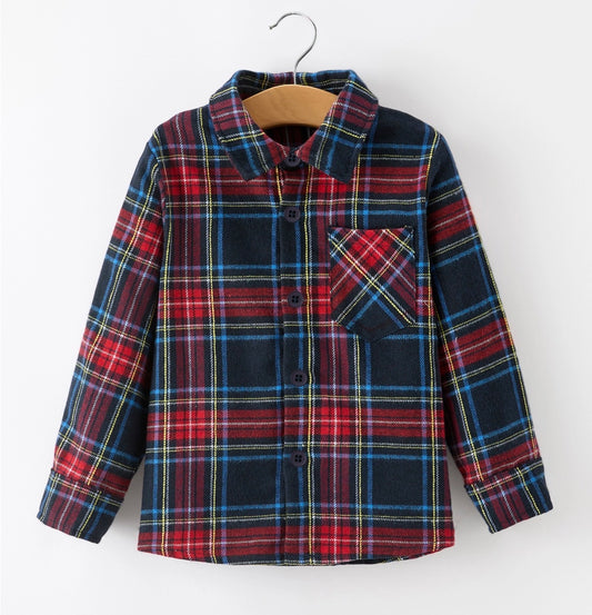 Christmas Navy Plaid Fannel