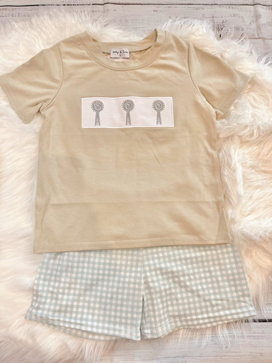 Green Farm Windmill Embroidery Set Boys