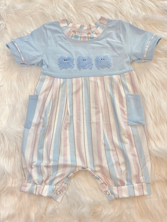 Crab French Knot Stripe Boy Bubble