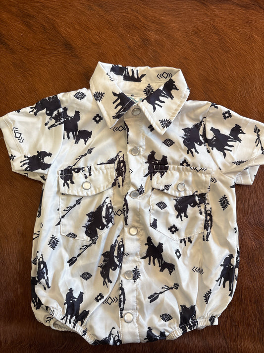 Cowboy onesie boy