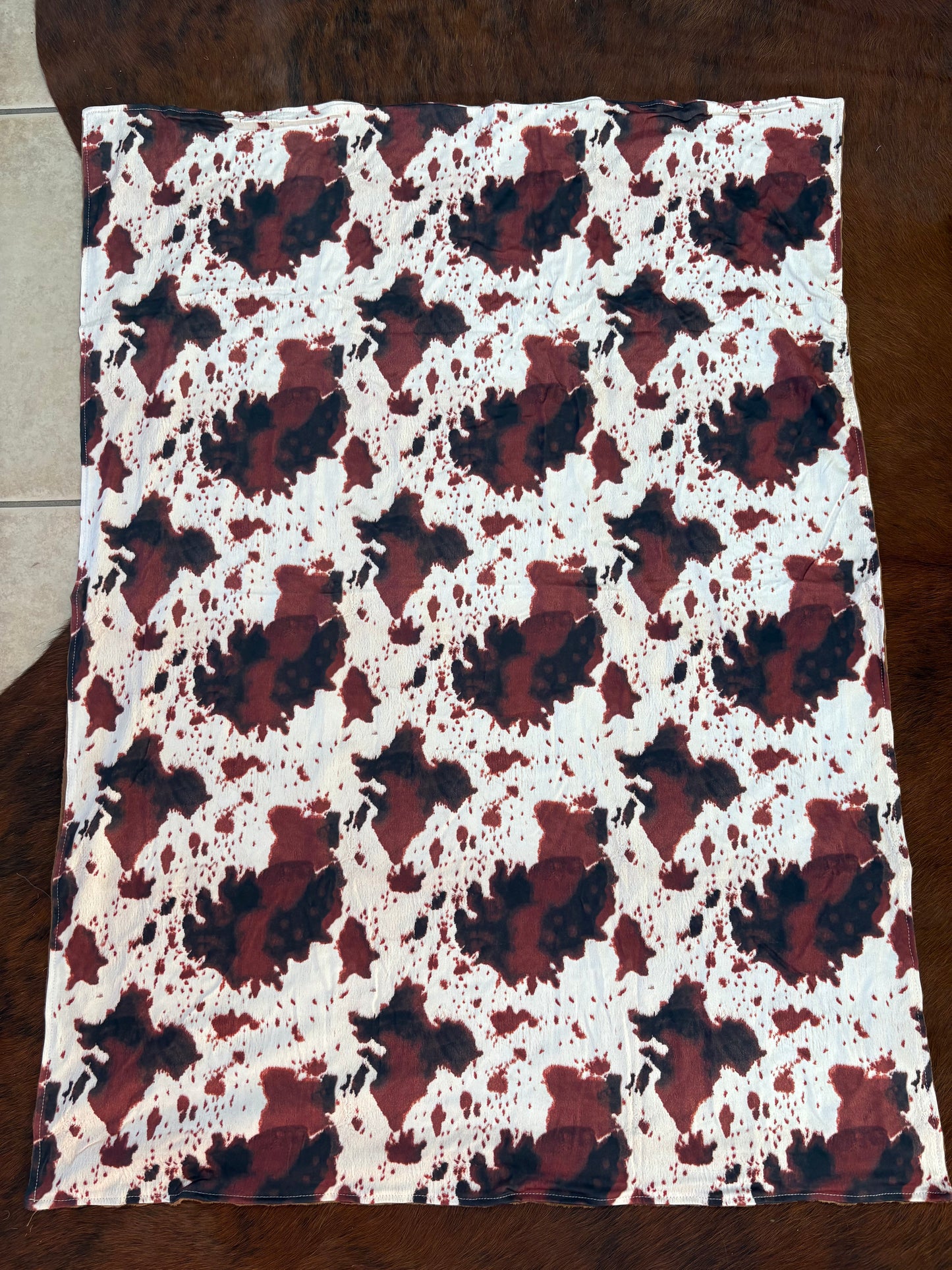 Cow print blanket