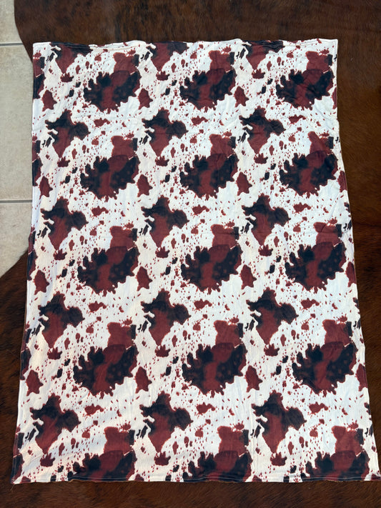 Cow print blanket