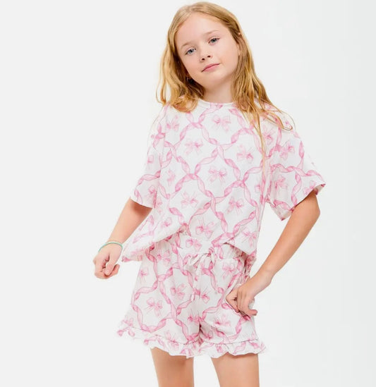 Youth Bow Shirt/Short Set