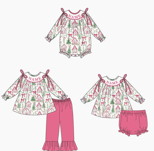 Custom name Christmas smock preorder