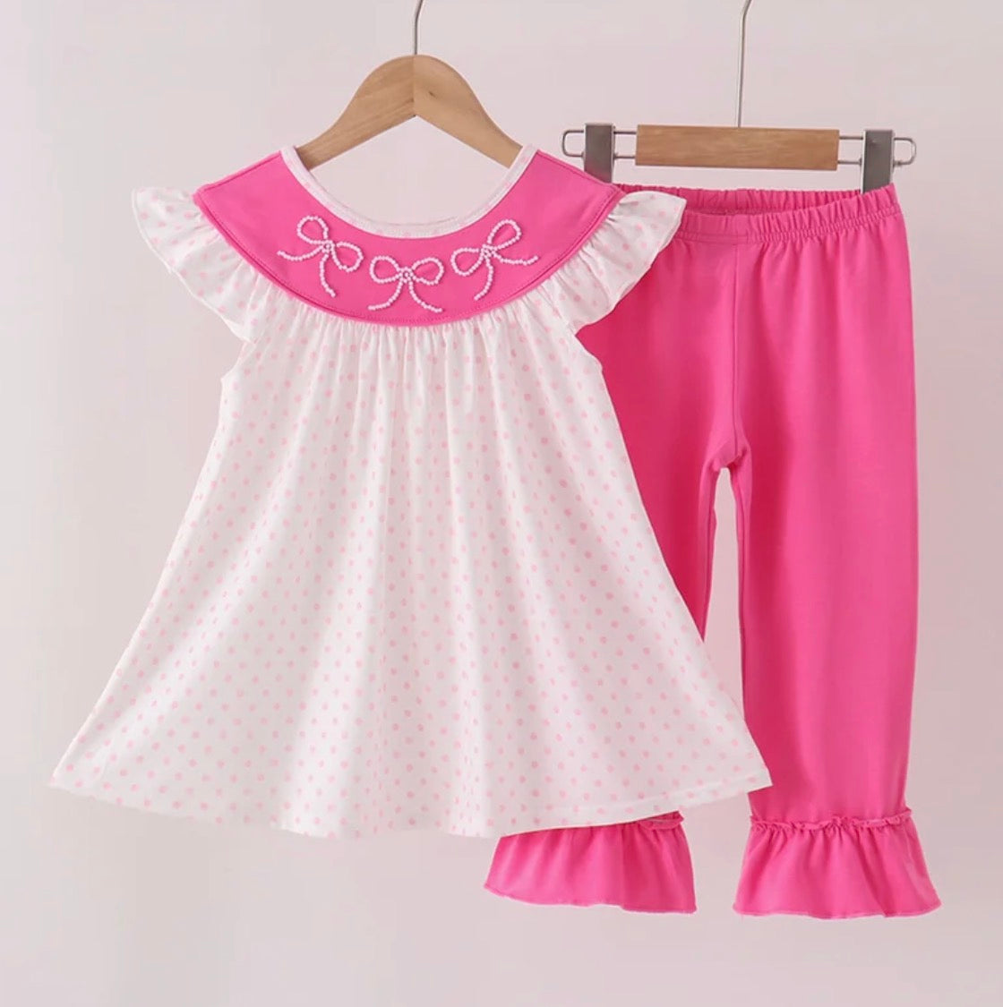 Bow Pearl Pant Set