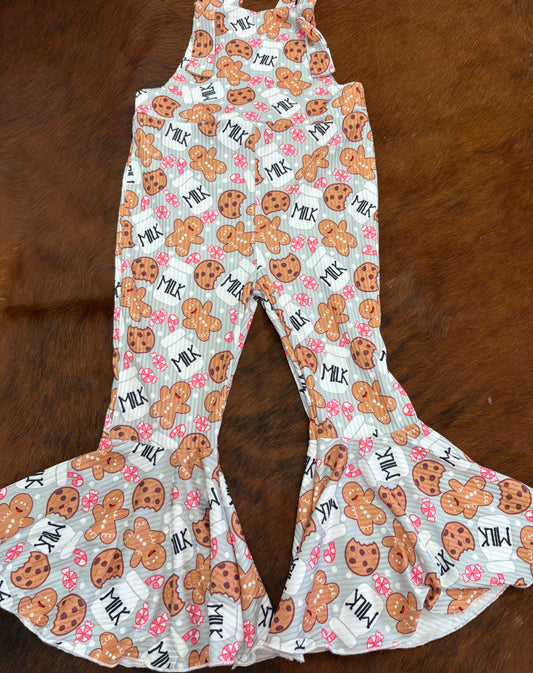 Milk and cookie bell bottom romper