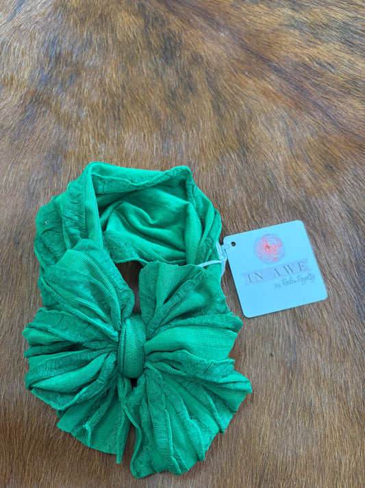 Green headband bow