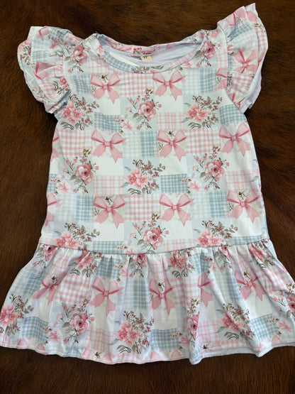 Girly Patchwork bow outfit set
