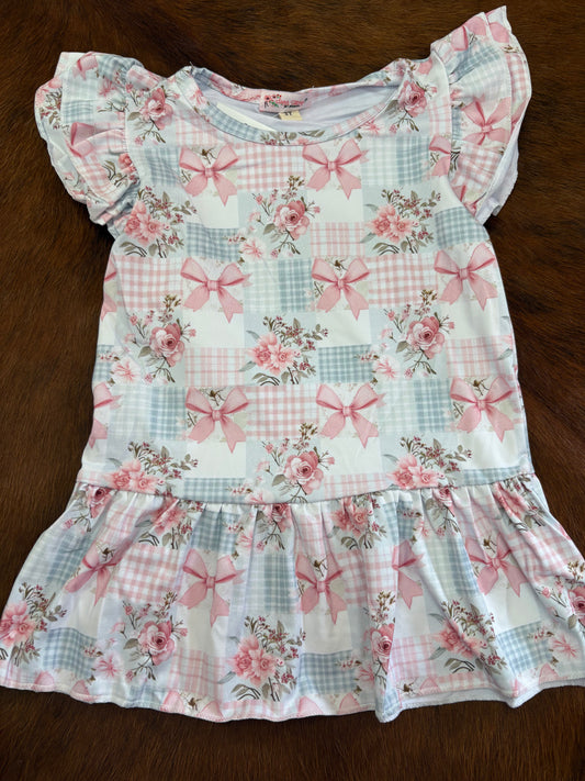 Girly Patchwork bow outfit set