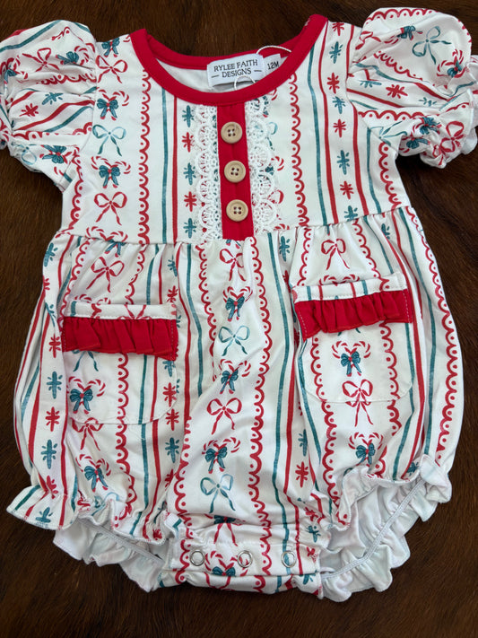 Candy candy bow striped bubble